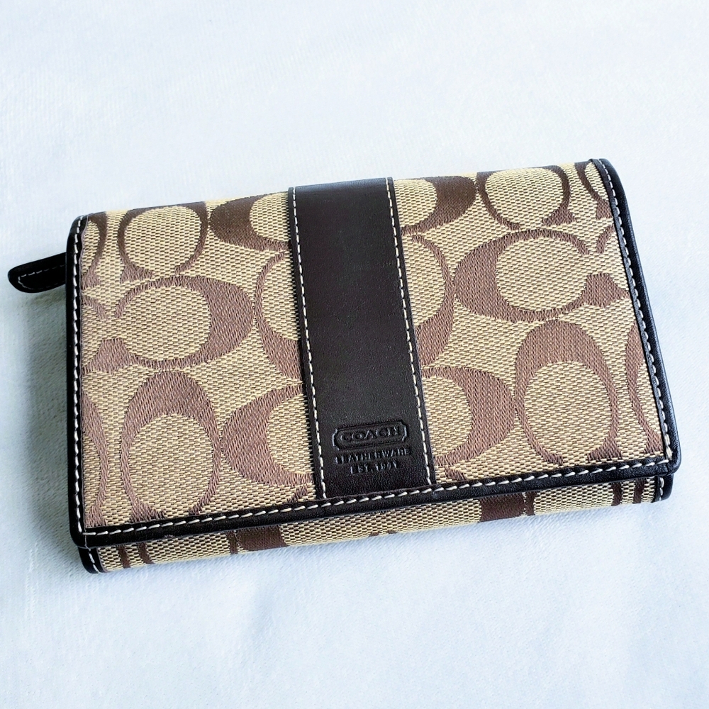 Coach Brown and Tan Wallet